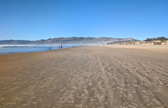 People walking the beach